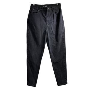 Vintage Liz Claiborne High Rise Black Tapered Plus Mom Jeans Cotton‎ Denim USA